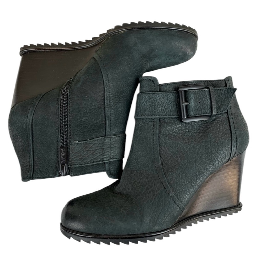 Kenneth Cole Reaction Leather Storm Wedge Ankle Boot- Sz 7 - Picture 7 of 13